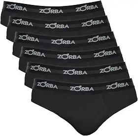 Kit Com 6 Cuecas Zorba Slip Max 764 Azul Marinho