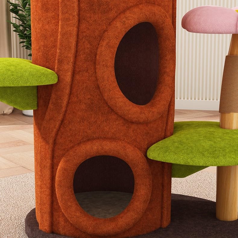 Wieża dla kota z drapakiem, wielowarstwowe meble wewnętrzne dla małych i dużych kotów, dla miłośników kociaków, trwały i stylowy design