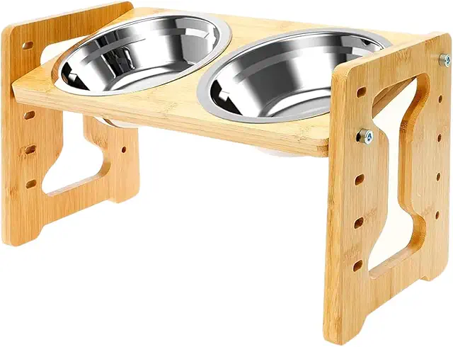 Erhöhter Hundenapf Höhenverstellbar für große Hunde mit rutschfester Basis