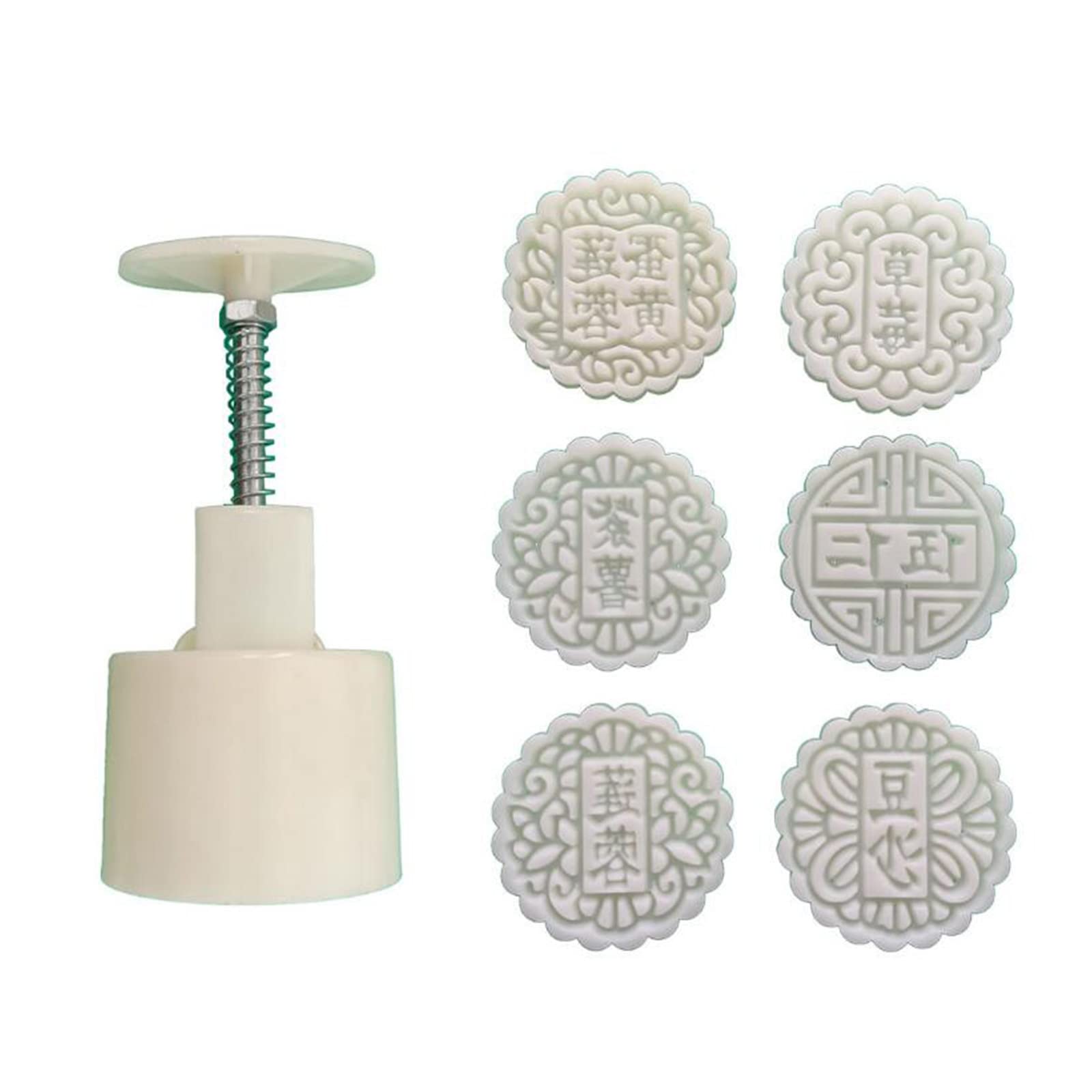 100g Moon Cake Mold Chinese Word Shape Hand Pressure Mooncake Decoration Gadget Kitchen Mid-Autumn Baking Mooncake
