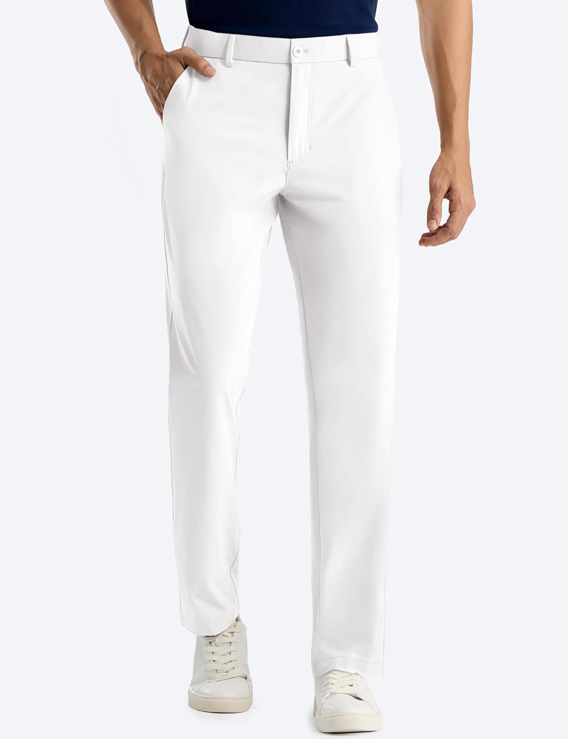 MIER Mens Golf Pants, Lightweight Work Dress Pant 30", Classic Fit Trousers Comfy Slacks for Business Casual with Pockets - Image 2