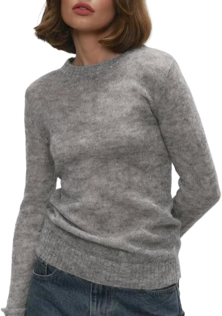 Thin Sweaters for Women Lightweight Knitted Sheer Sweaters for Women Long Sleeve Sheer Casual Tops Blouse