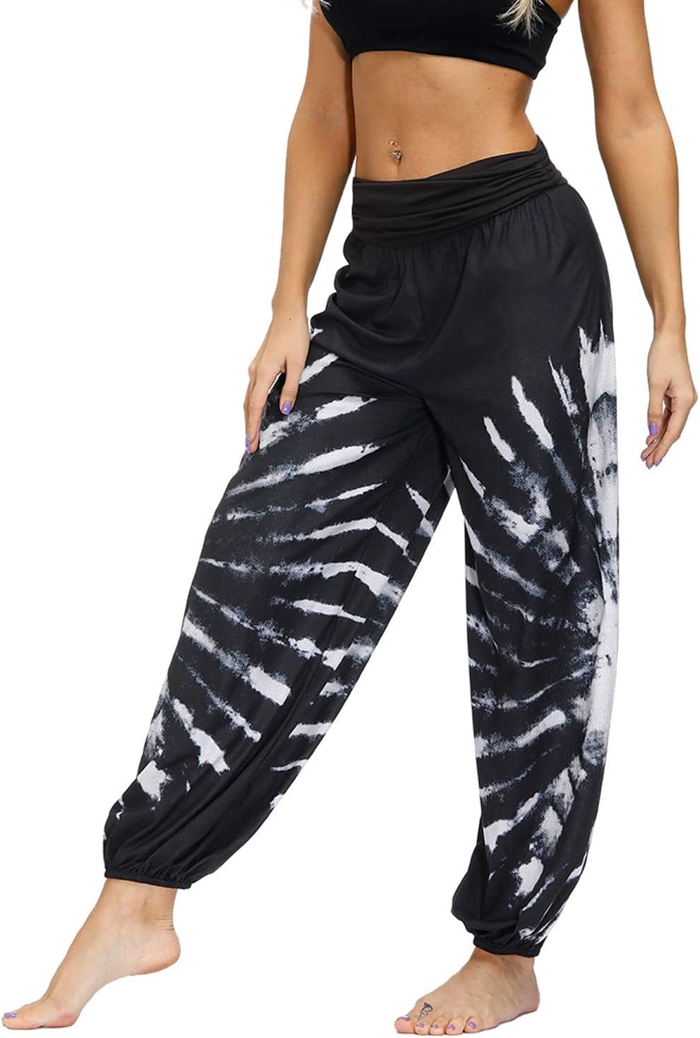 Lu's Chic Women's Thai Harem Pants Bohemian Yoga Pants Indian Loose Summer Boho Hippie Pants - Image 2