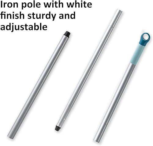 Miniatura 5 de BOOMJOY Cepillo de limpieza de suelo con mango largo, cepillo rígido de 50 pulgadas, raspado y cepillo 2 en 1, cepillo de bañera y azulejos para