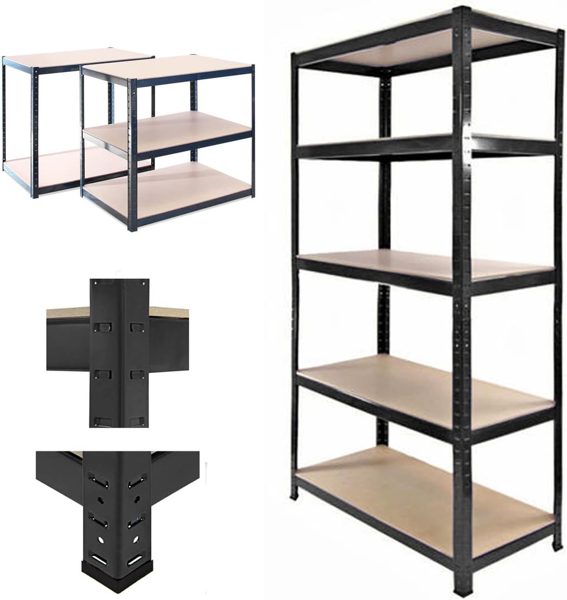 AUTOFU 5 Tier Shelving Unit Heavy Duty Storage Shelving