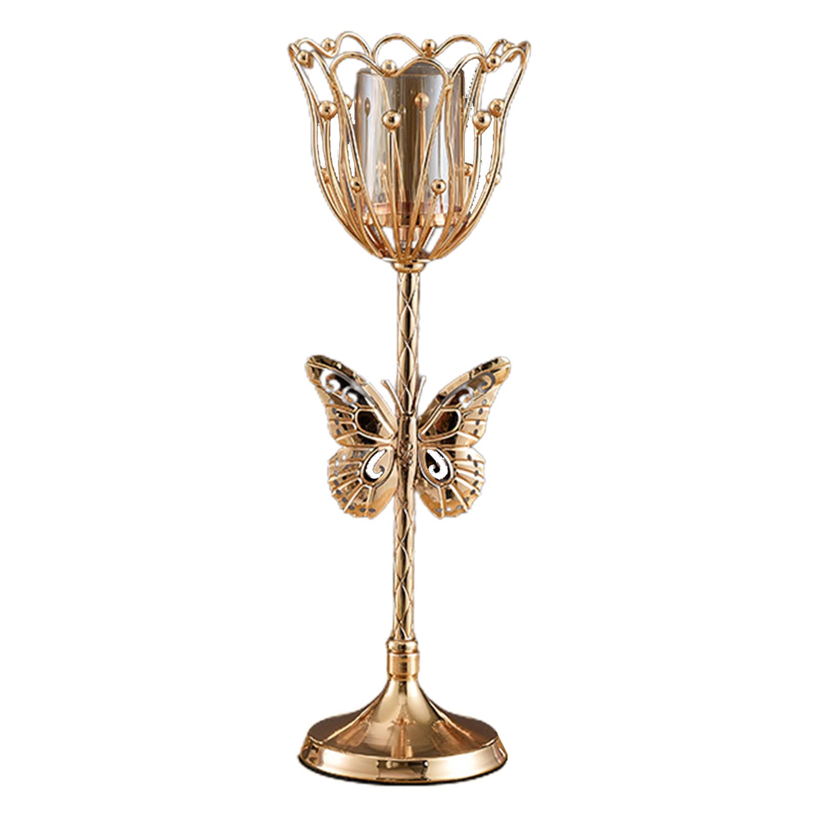 WEILWH Candlestick Holders Gold Decorative Candlestick Holder for Home Decor Wedding, Dinning, Party for Candlesticks