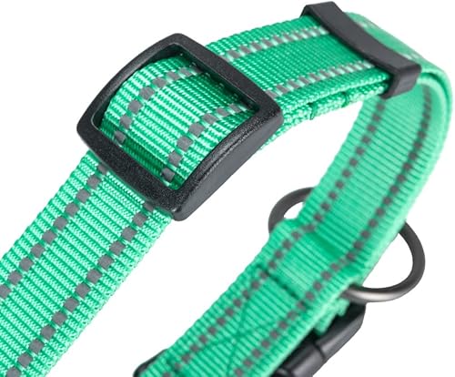 Miniatura 3 de EXCELLENT ELITE SPANKER Collar reflectante para perro, clásico collar ajustable de nailon transpirable para mascotas con hebilla de liberación