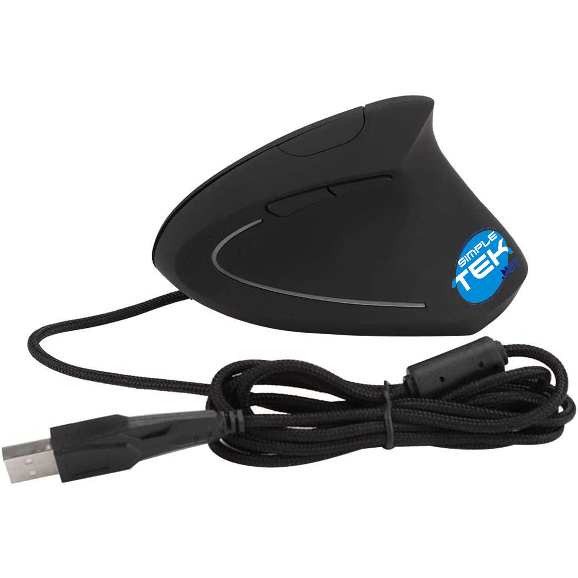 Ratón vertical SIMPLETEK con cable ergonómico 6D y luces LED para oficina 6
