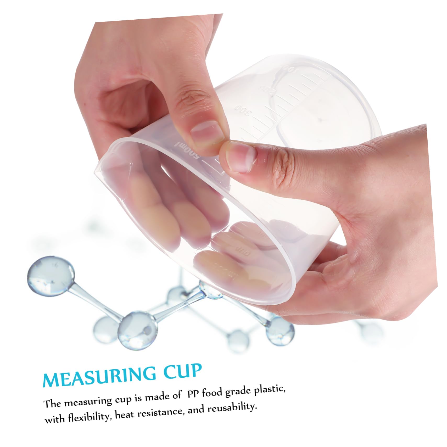Alipis 12piezas Tazas Medidoras Transparentes Sin Asa Jarras De Plástico Para Medición De Utensilios De Cocina Prácticos y Funcionales
