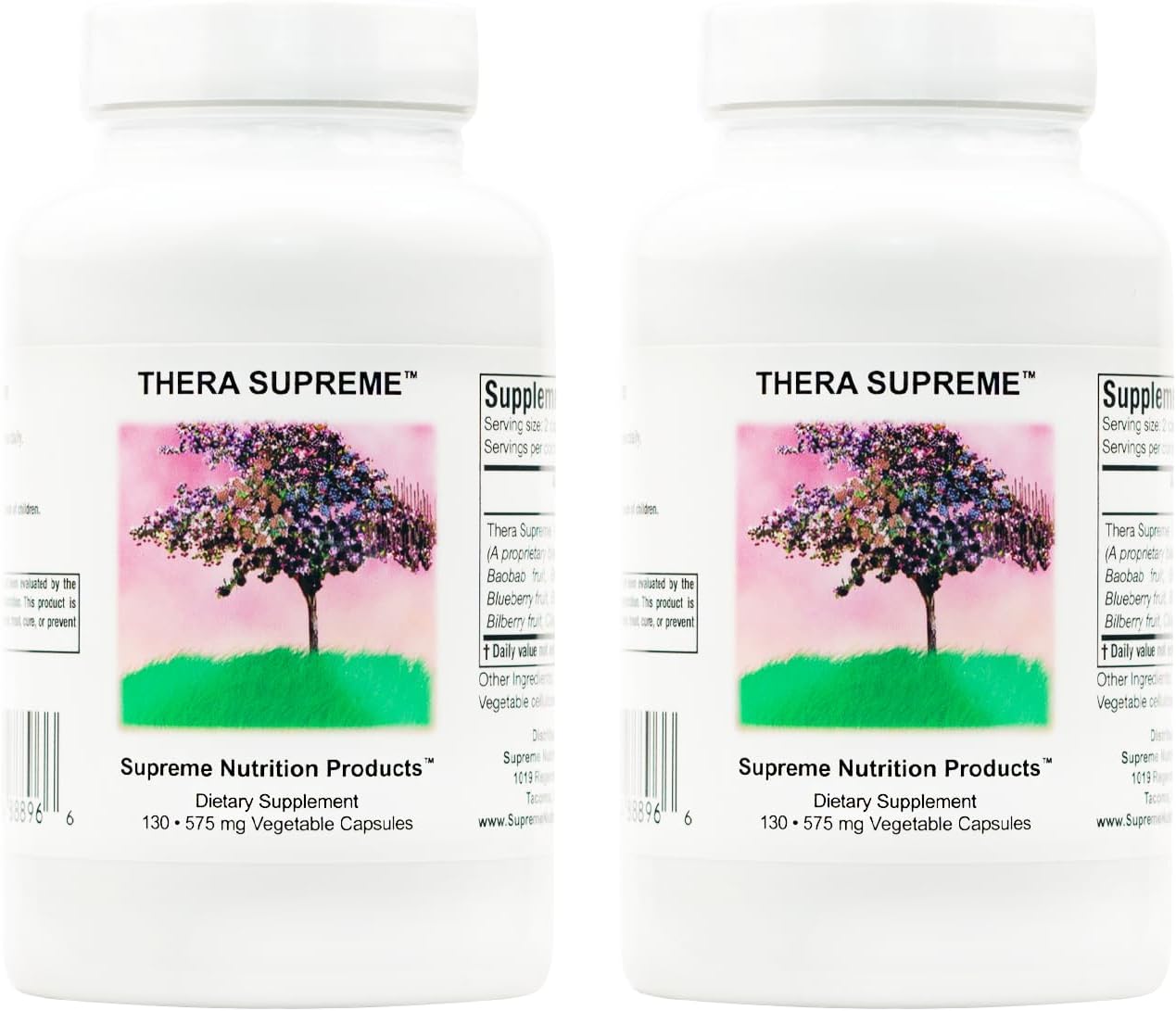 Supreme Nutrition Thera Supreme, 130 Pure Herbal Combination Vegetarian Capsules (Pack of 2)