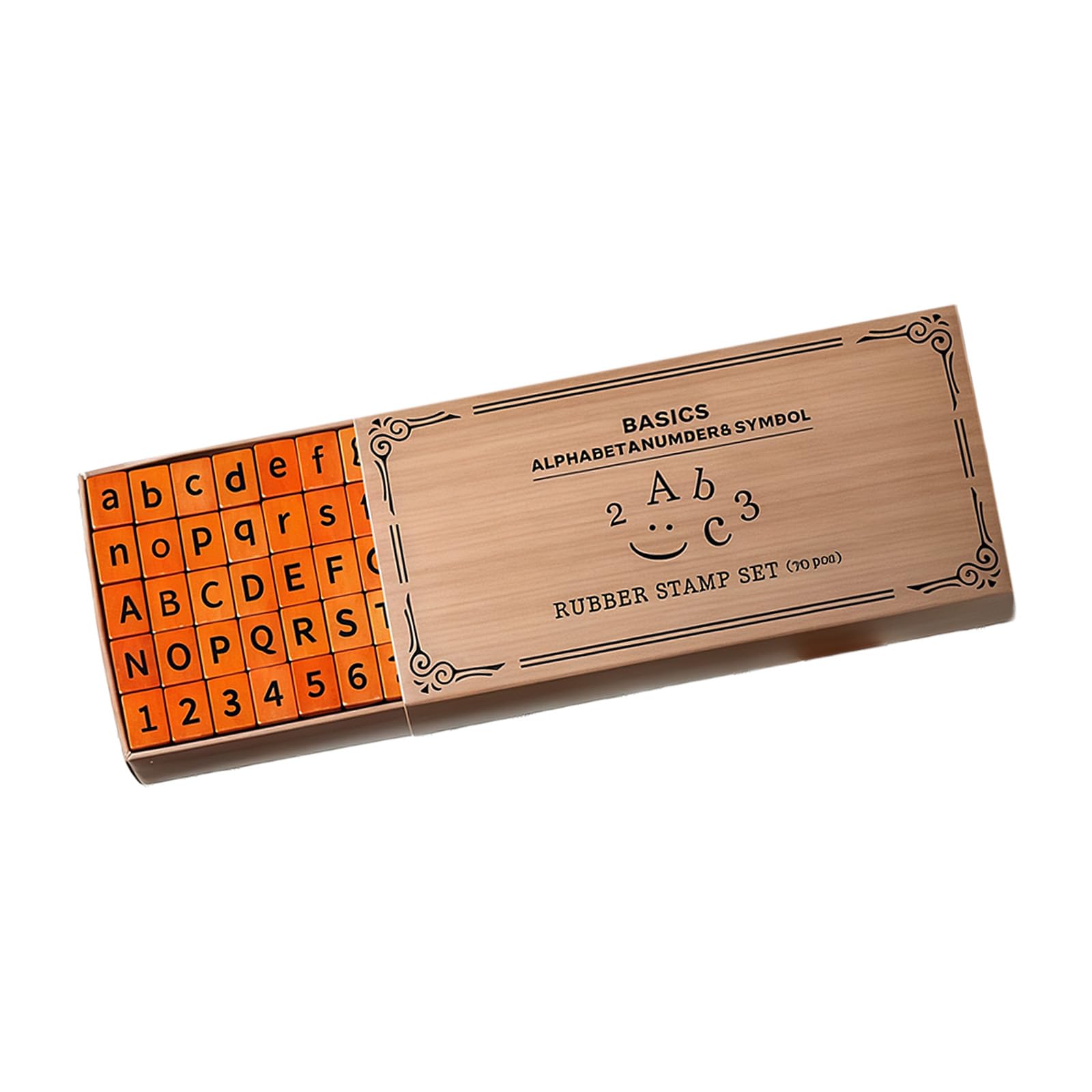 70Pcs Letter Number Symbol Stamper Wood Rubber Craft Stamper for Card Making Scrapbooking Invitation Decoration Craft Seal Collection