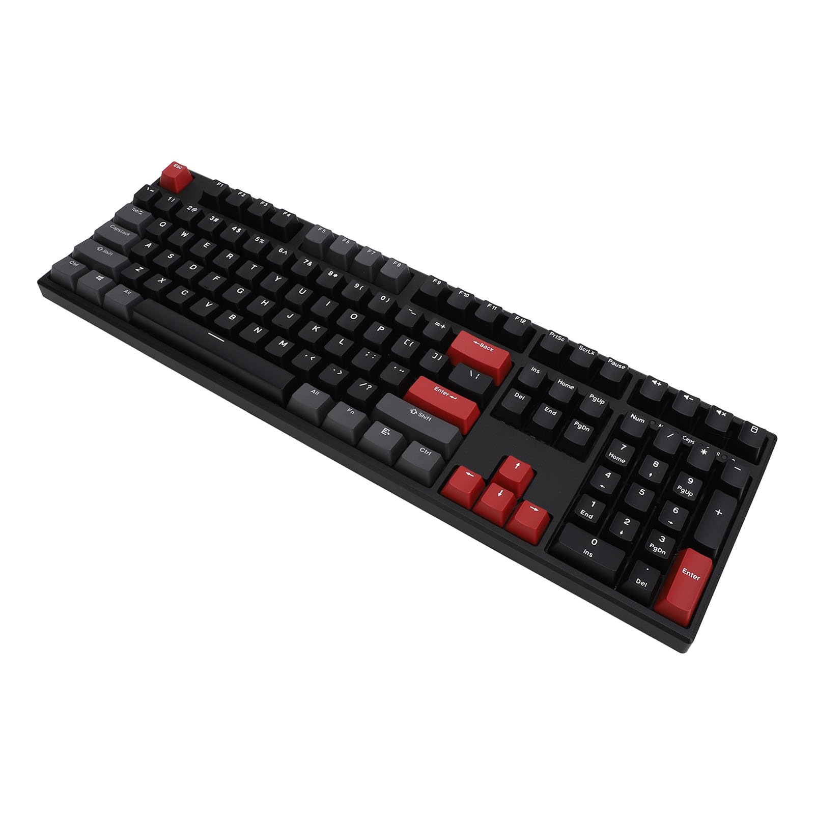 Tastiera Meccanica Cablata 108 Tasti Switch Rosso Ergonomica