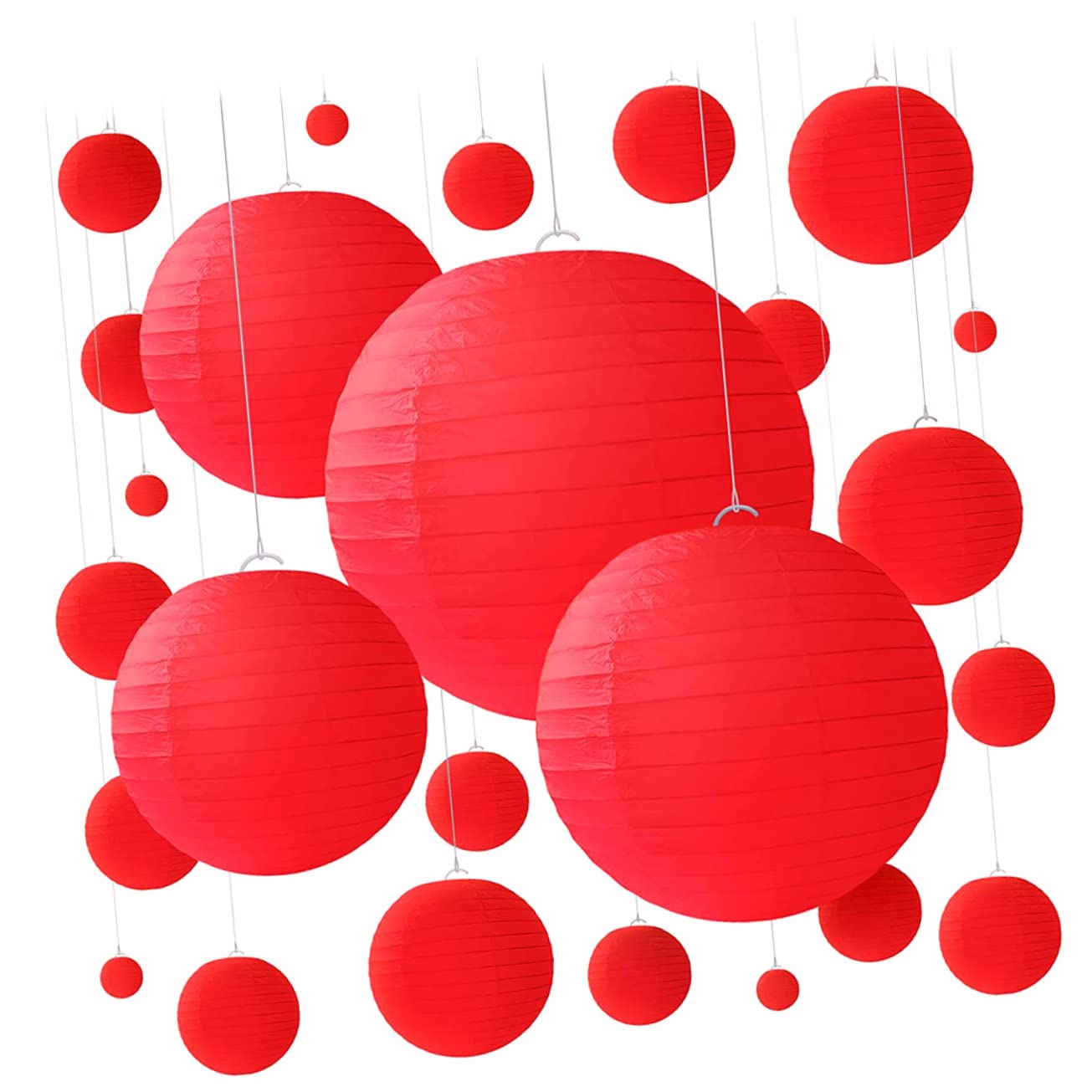 Hemobllo Faroles de Papel Japoneses 25 Unidades Farolillos Colgantes Decoración Festiva para Fiestas de Cumpleaños Y Bodas