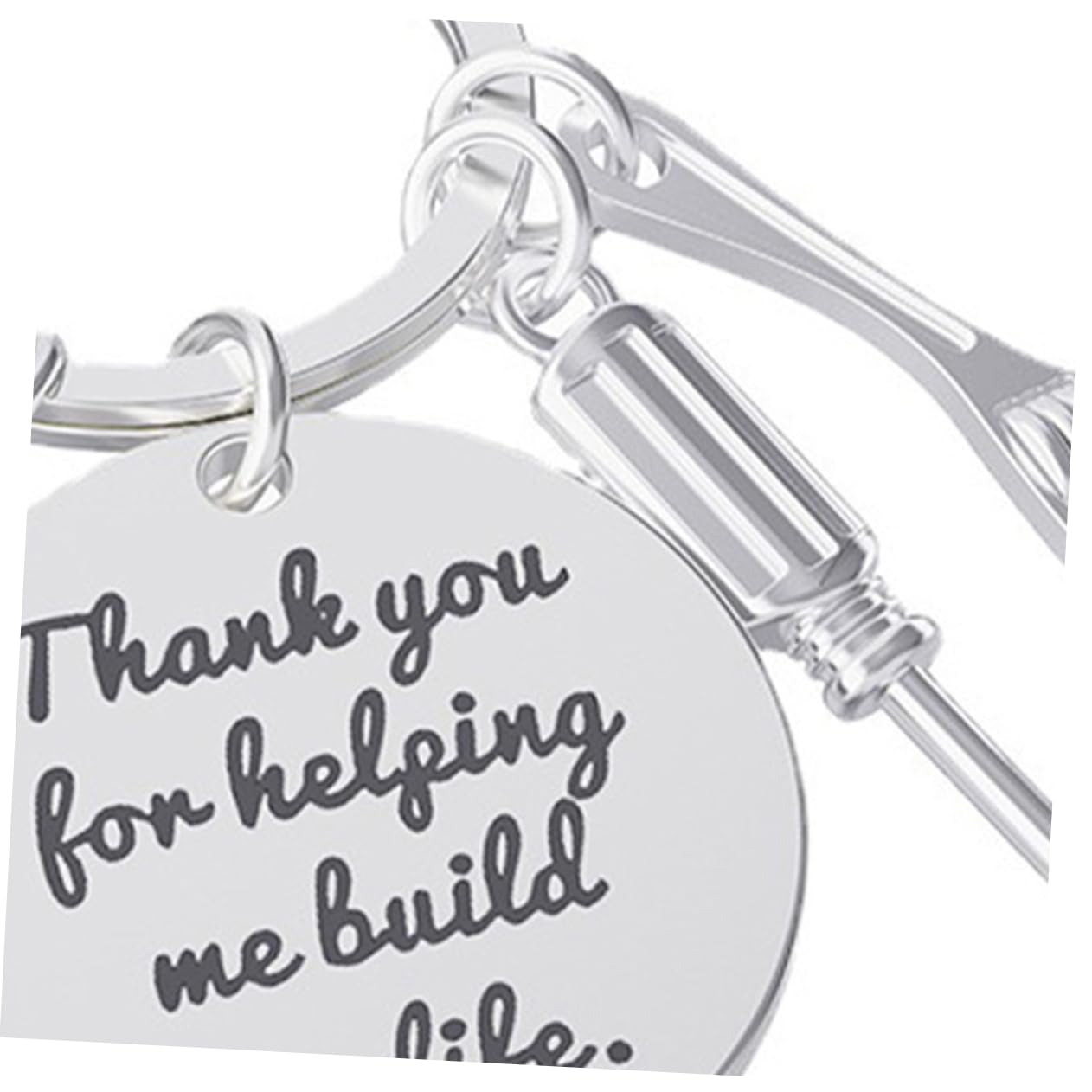 VANZACK Craftsmanship Keychain Dad Key Chain Titanium Keyring Ring Father's Day Present Car Keys Decor