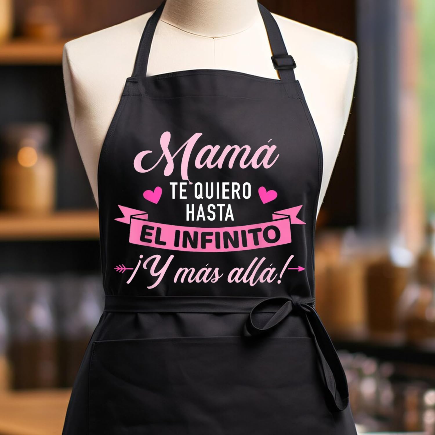 Gkmamrg Mamá Delantales de Cocina - Regalo para mamá - Delantales de chef ajustables para cocina, barbacoa, restaurante de jardinería, barbacoa, café, Regalos para Madres