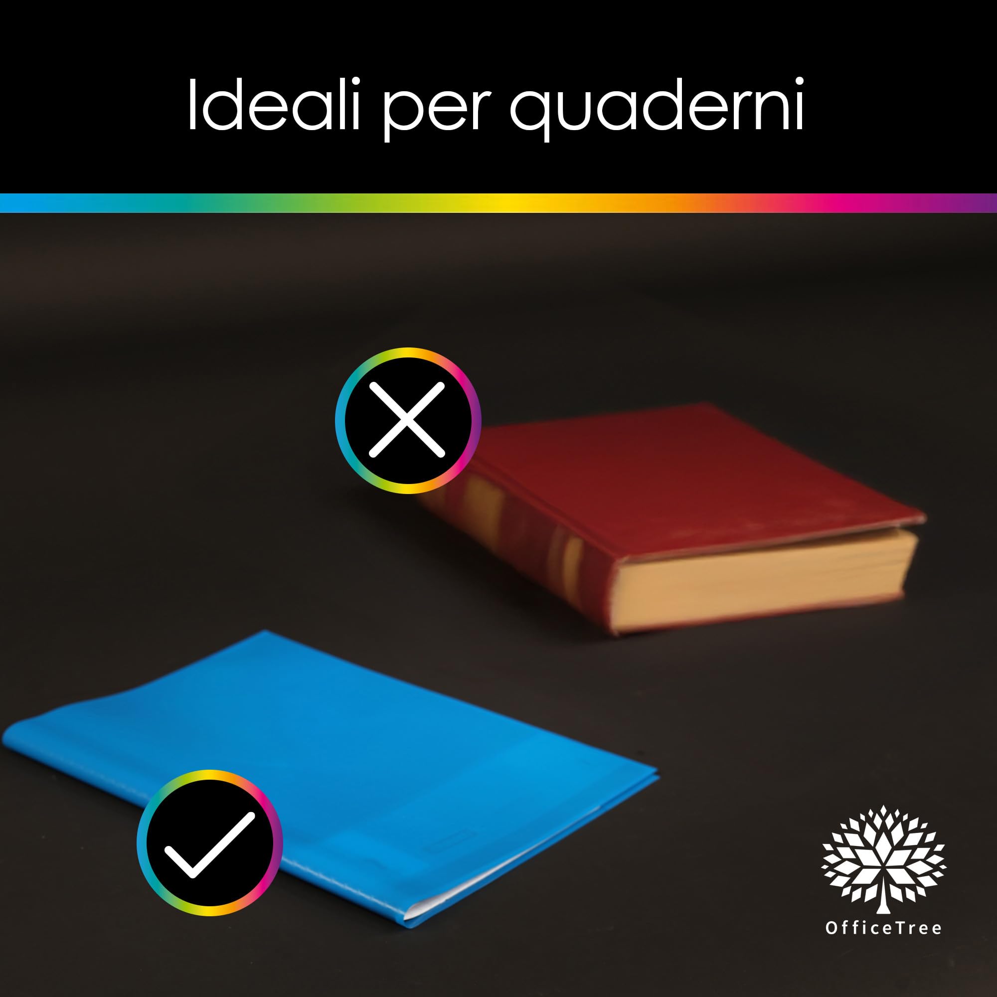 Copertine Colorate Per Quaderni A4 - 25 Pezzi, Plastica PP Resistente, 5 Colori Diversi, Made In Germany - Foto 8