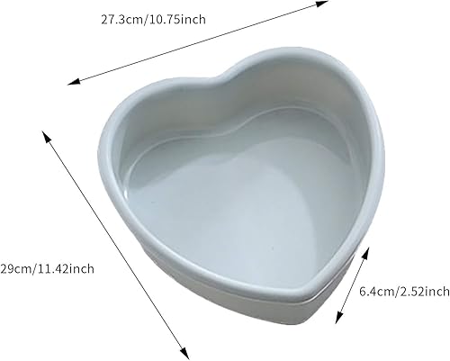 Miniatura 3 de Levmjia Moldes para tartas en forma de corazón, 1 molde de silicona para hornear con forma de corazón, 7, 9, 10 pulgadas, molde antiadherente para