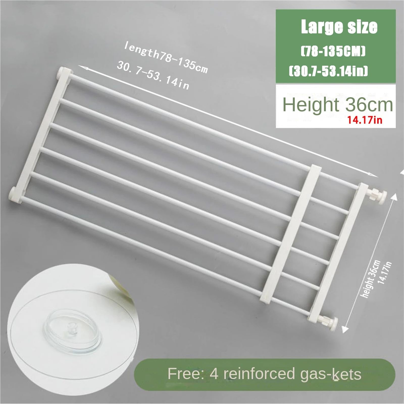 Pet Gate Fence Indoor Enclosure Suitable for Small and Medium Dogs to Prevent Them from Entering Rooms(H36cmW135cm White)