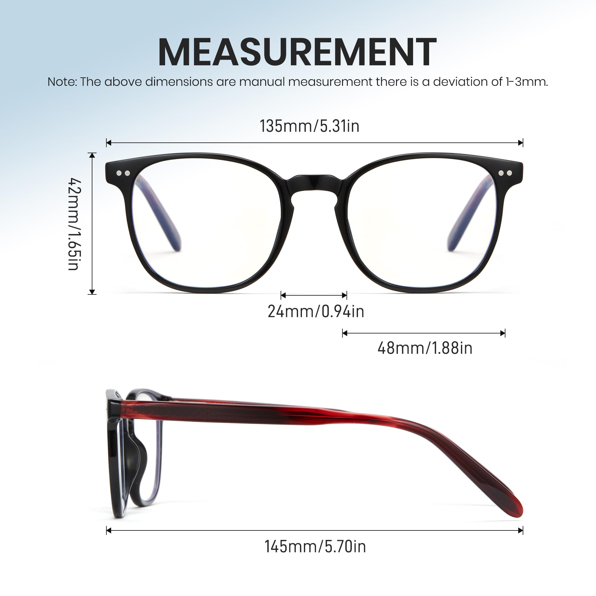 Cyxus Blaulichtfilter Brille Ohne Stärke Herren Damen Mode Computer Schutzbrille Bildschirmbrille Gaming Brille