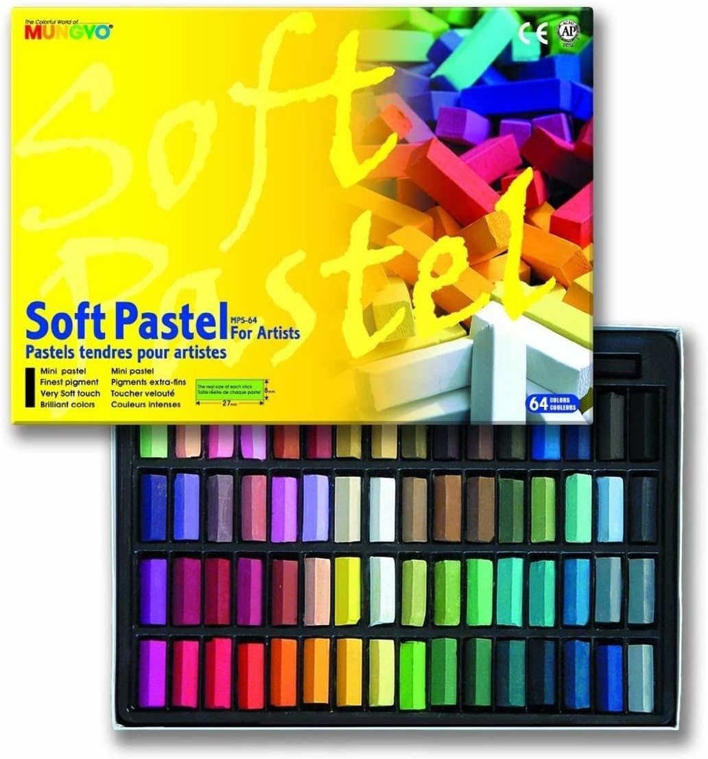 Soft Pastel 64 Color Set Square Chalk,Multicolor