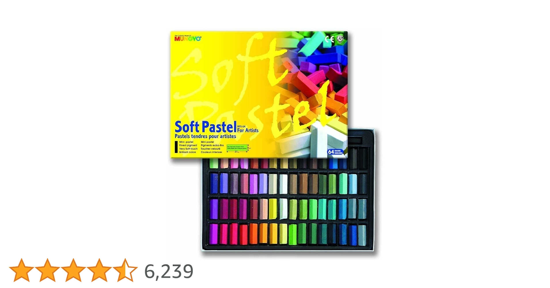 Amazon.co.jp: ムンギョ (mungyo) ソフトパステル 64色 : ホビー