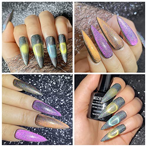 MIZHSE 9D Cat Eye Holographic Gel Polish Set #TOP27