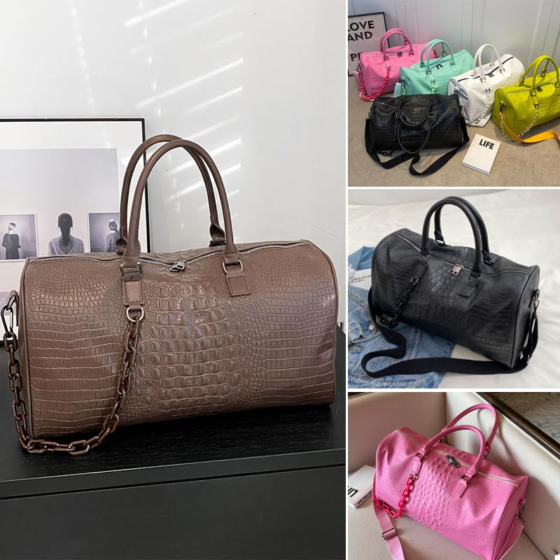 Fitness Gym Bag Travel PU Women Multifunction Training Handbag Carry On Shoulder Outdoor Crossbody Large Weekender Bag Duffel4