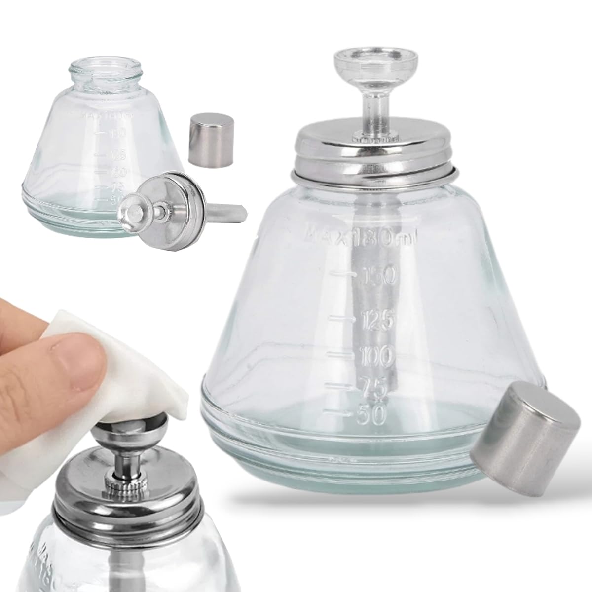 Amazon｜Cospys プッシュダウンポンプ ディスペンサー ガラス 保存容器