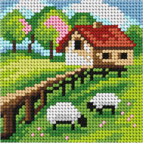 Orchidea Kit de broderie : Ma première broderie : Mini : paysage printanier