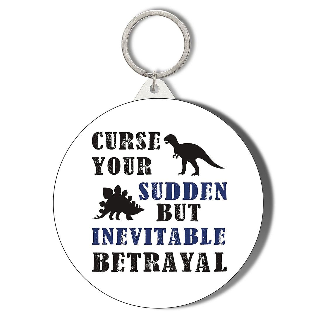 Gift Insanity White Curse Your Sudden But Inevitable Betrayal 45Mm Short Chain Mirror Keyring