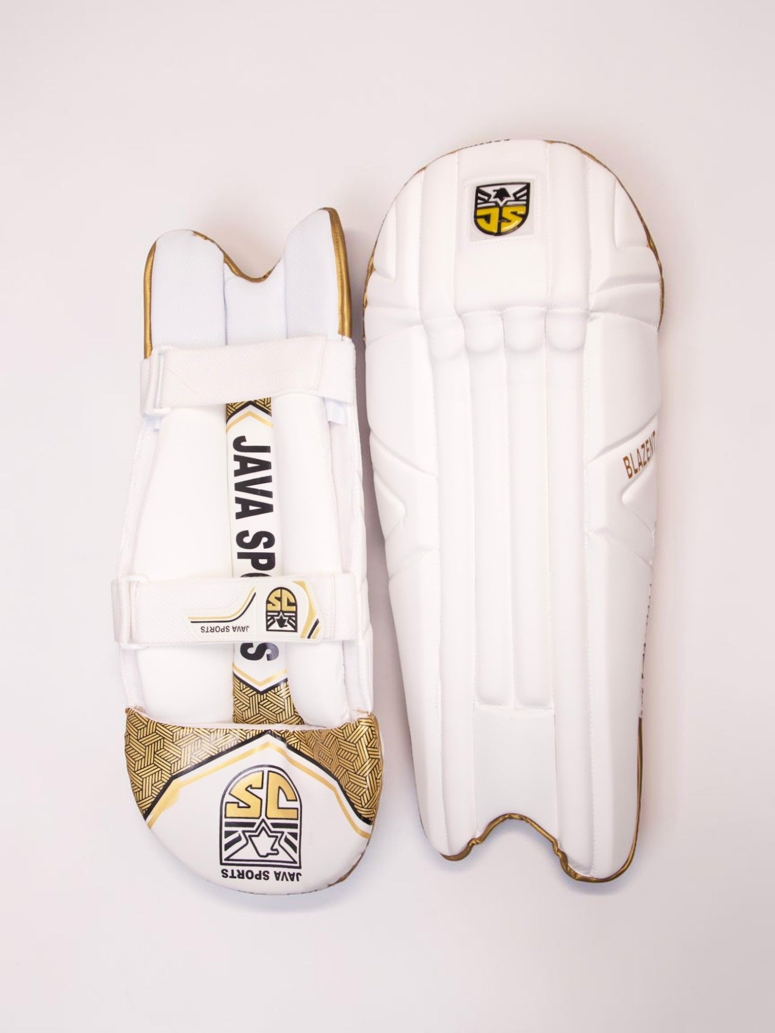 Blazent Wicket Keeping Pads, Lightweight, High Density Foam Padding, Youth-picture-15