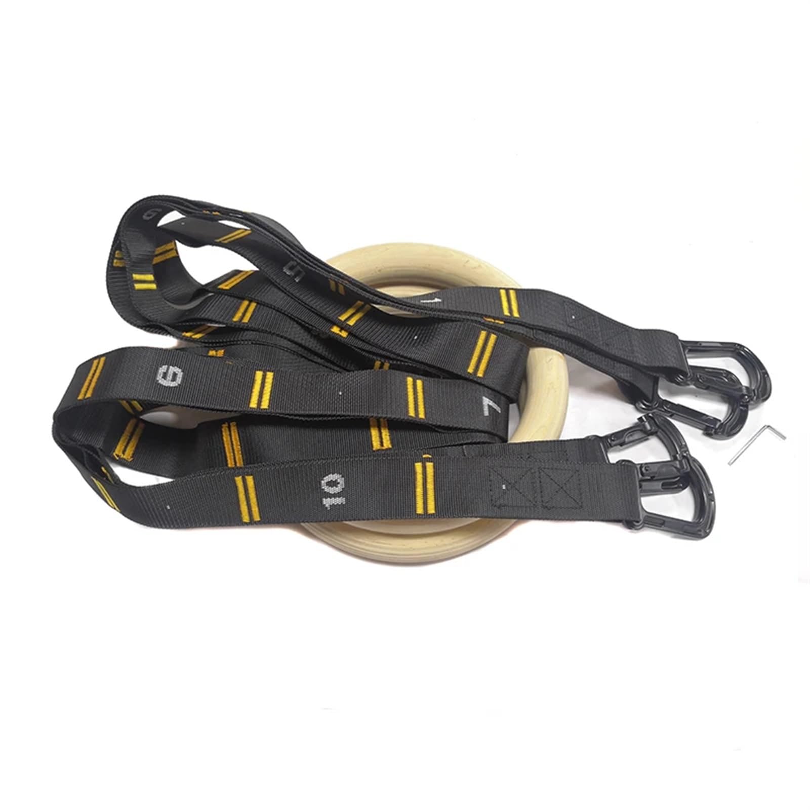 Anillas Gimnasia Anillos de Gimnasia de Madera de 28 mm/32 mm con Correas numéricas Ajustables Anillos Antideslizantes for dominadas for Entrenamiento(28MM)