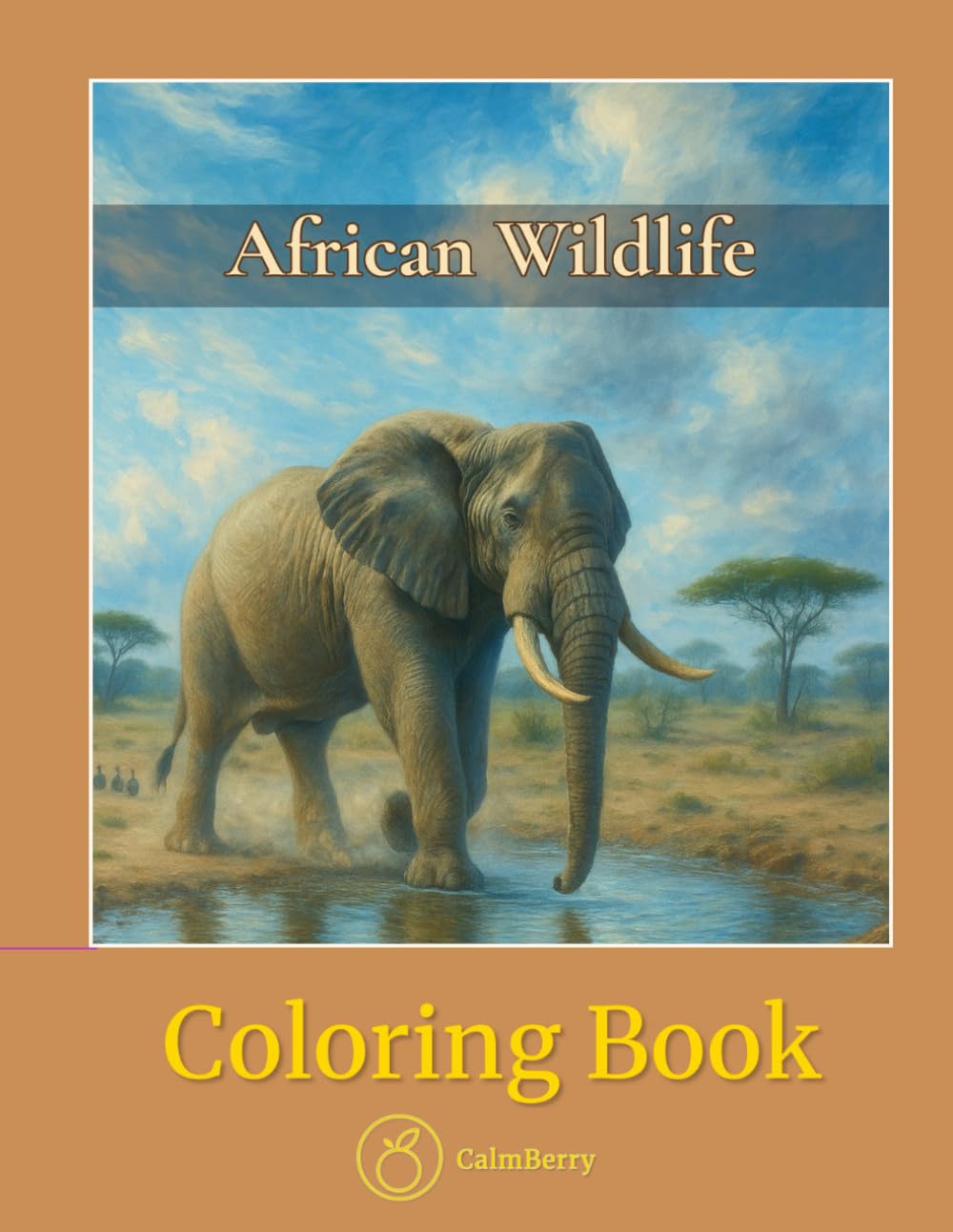 African Wildlife – Coloring Book: Savanna Animals and Jungle Scenes for Adults and Teens – Intricate Nature Illustrations to Color and Relax (CalmBerry Realistic Animals Coloring Books)