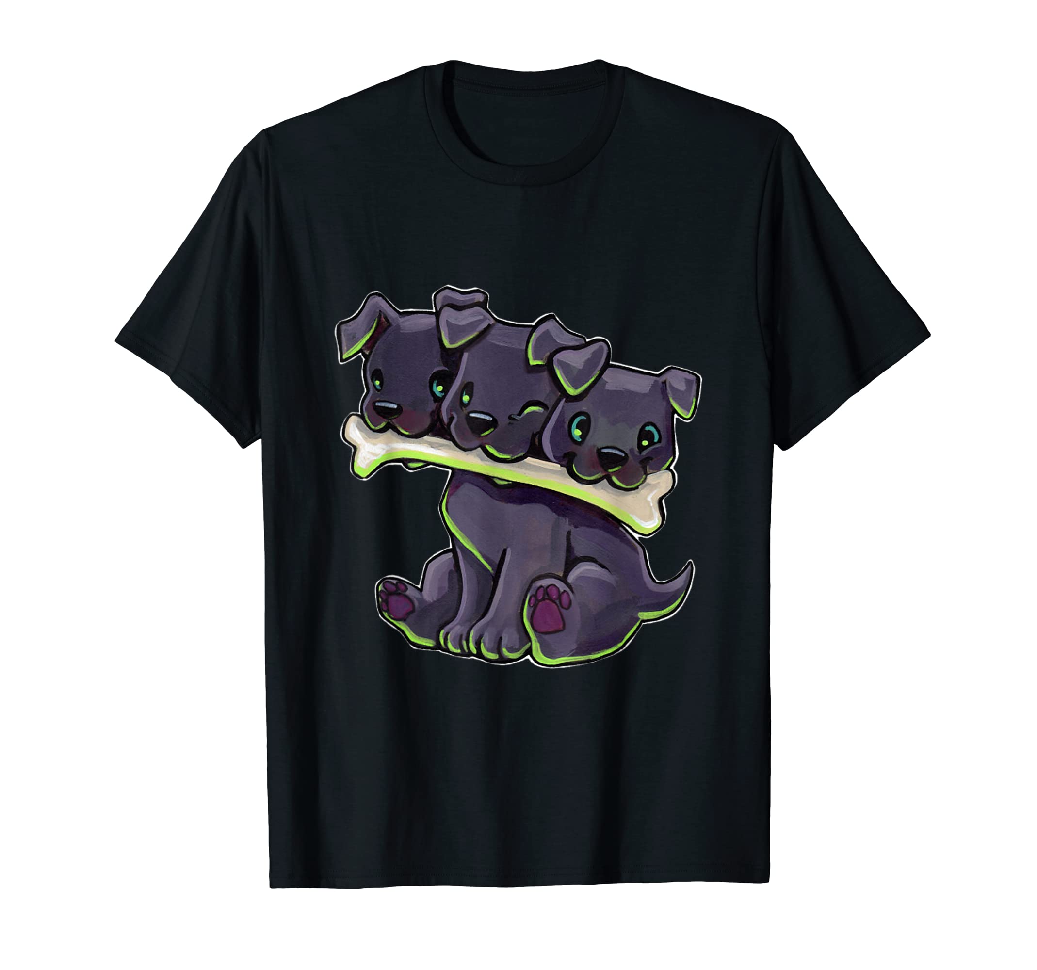 Cerberus cutefunny dog T-Shirt for Men Women