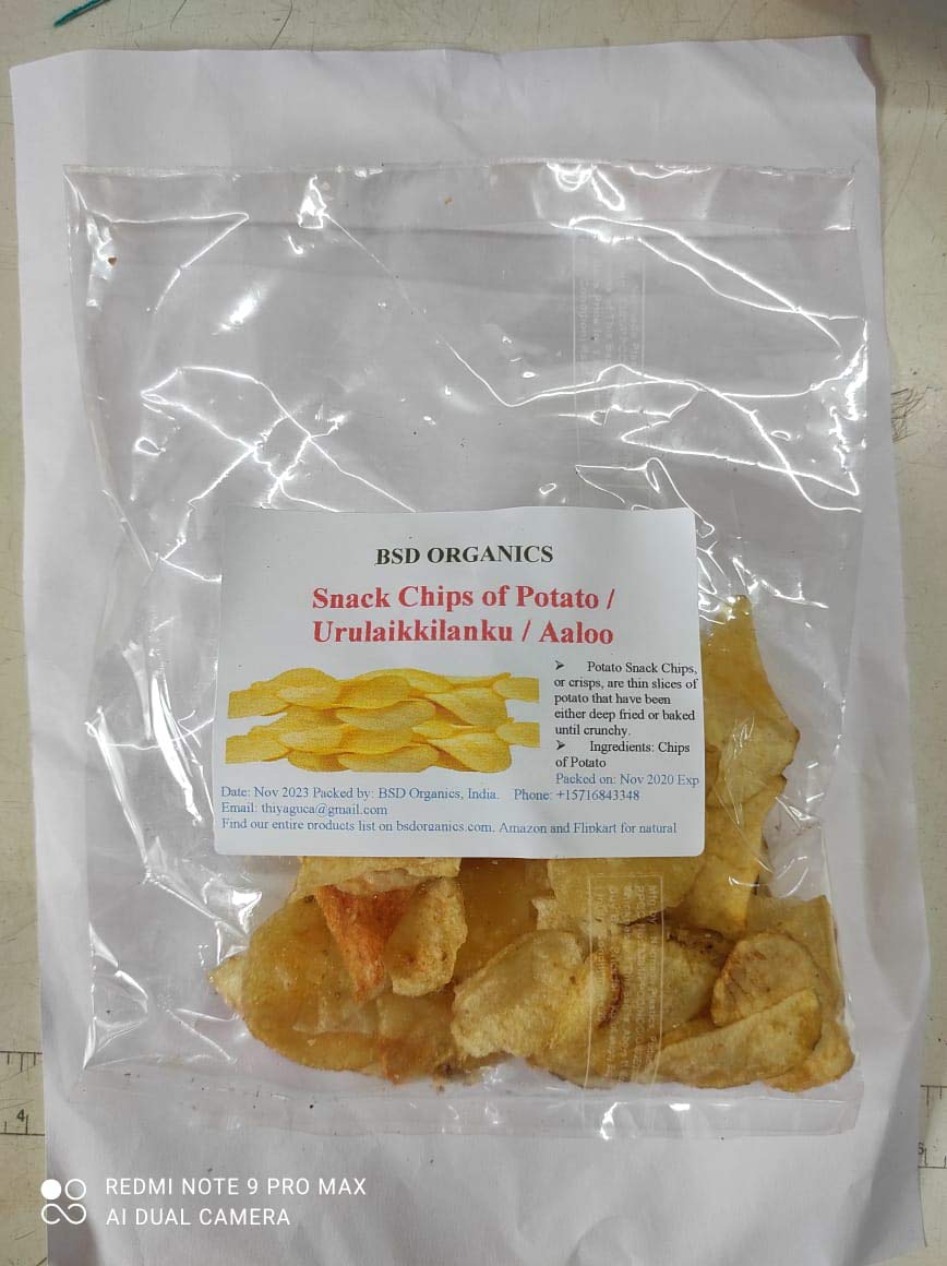 BSD Organics Snack Chips of Potato / Urulaikkilanku / Aaloo - 500 Gram-image-49