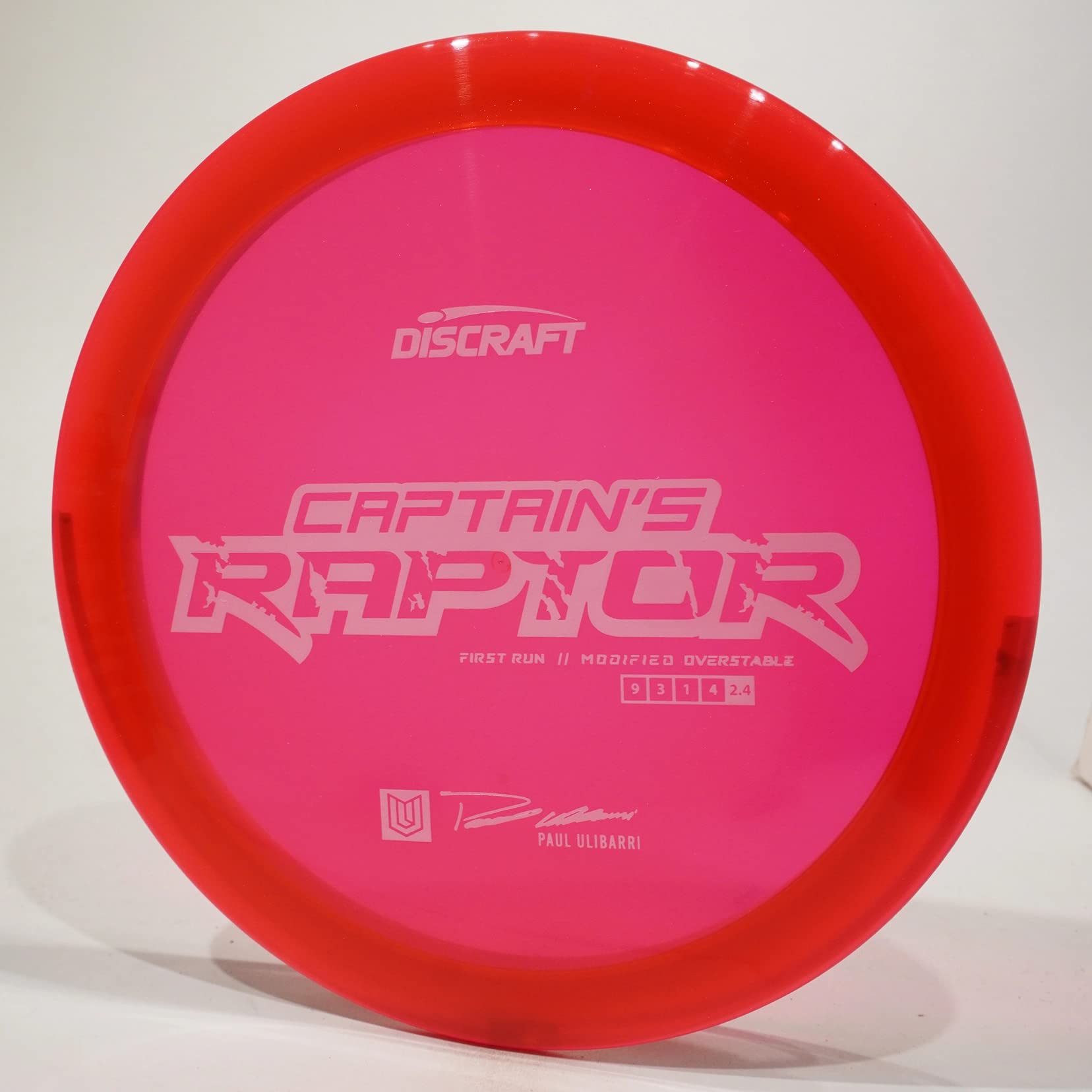 DiscraftFirst Run Captain's Raptor (Special Z Line) Ulibarri Signature Model Red 173-174 Grams