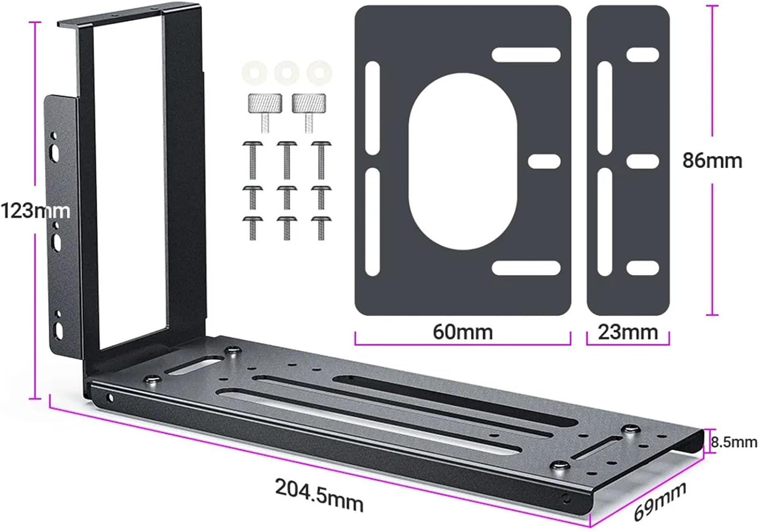 Vertical Gpu Mount Bracket 2 Slots Graphics Card Steering Holder with Egpu Dock External Gpu Docking Station