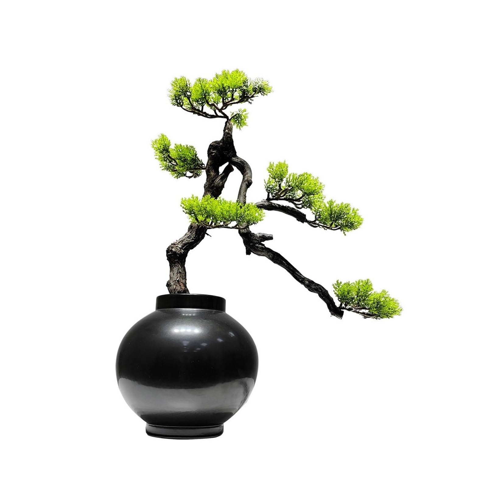 Sztuczne Drzewa Sztuczne drzewo Bonsai Wystrój sztucznych roślin w pomieszczeniach z okrągłymi czarnymi doniczkami ceramicznymi na biurko