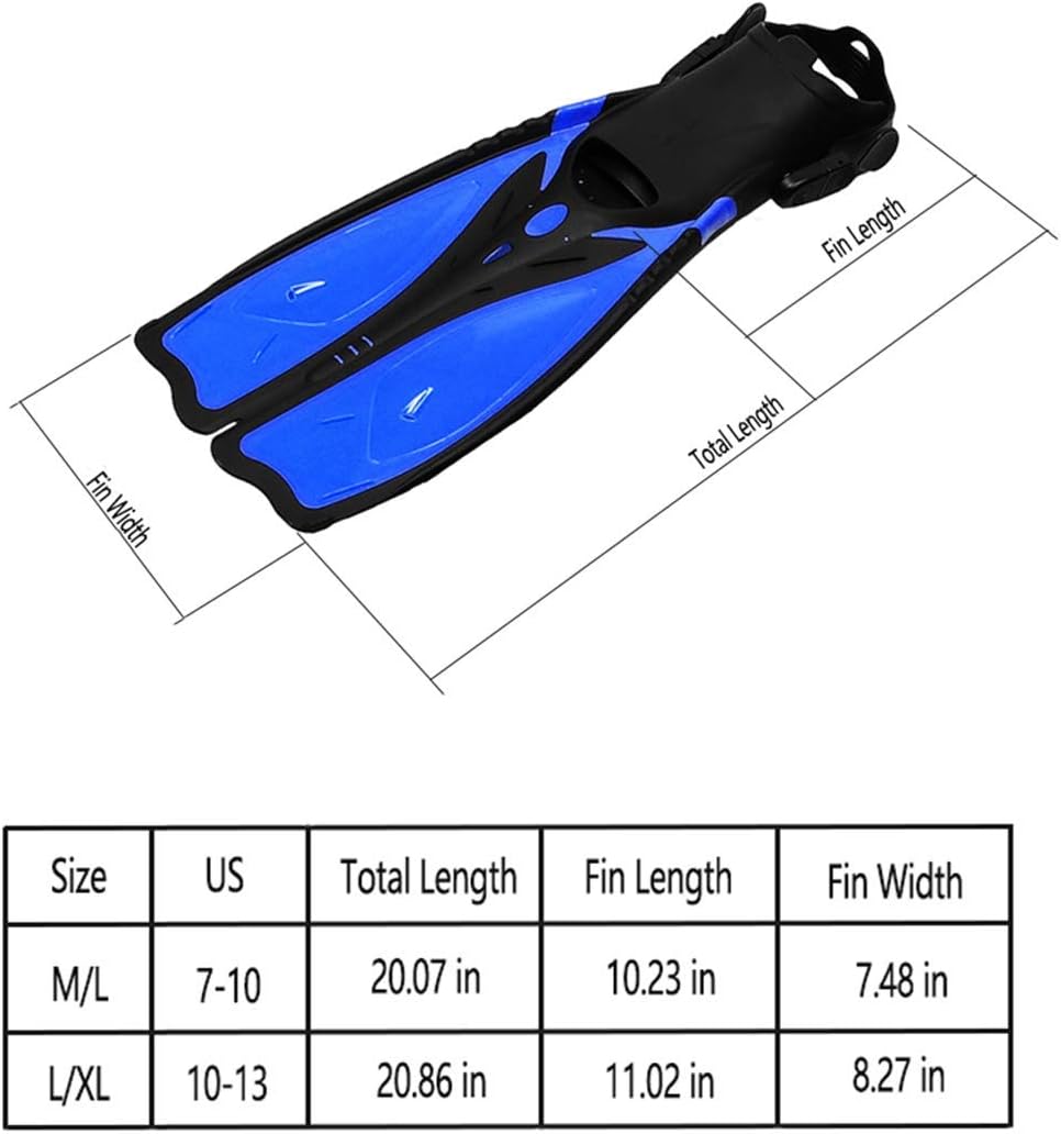 Kesida Scuba Diving Fins Adults Swimming Fins Adjustable Flippers for Snorkeling Diving Adults Men and Women Open Size Heel Swimming Flippers : Sports & Outdoors