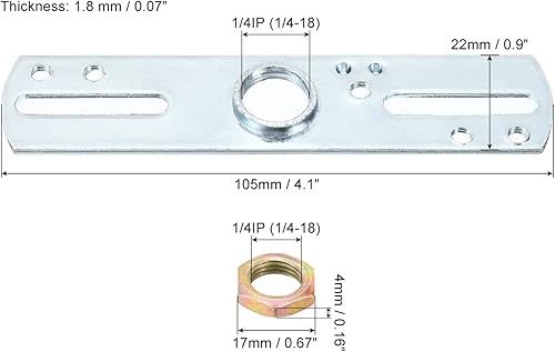 Miniatura 2 de MECCANIXITY Kit de barra transversal de lámpara, soporte de montaje de 4.134 x 0.866 in, placa de luz de techo para iluminación de araña, tono