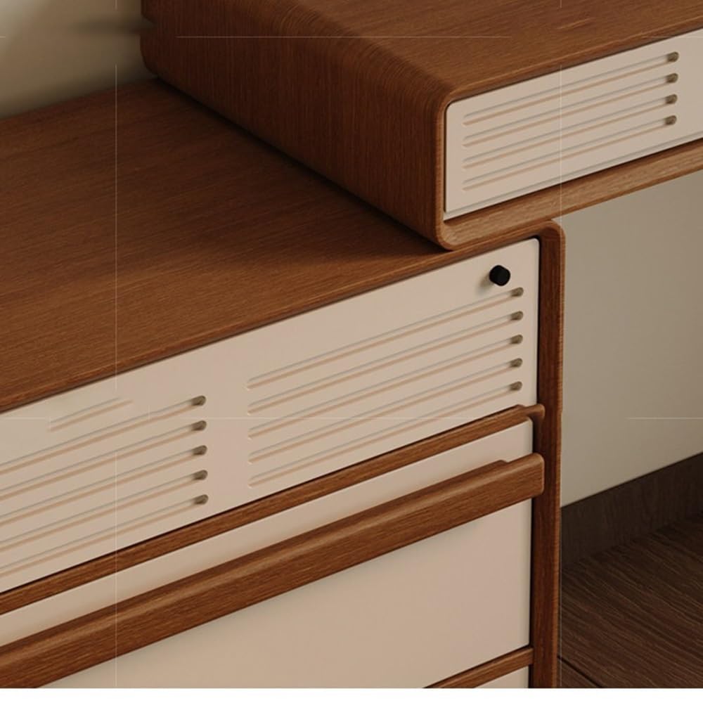 Nowoczesna toaletka toaletka mała toaletka z litego drewna do sypialni elegancki design oszczędzające miejsce stylowe meble idealne do makijażu i akcesoriów