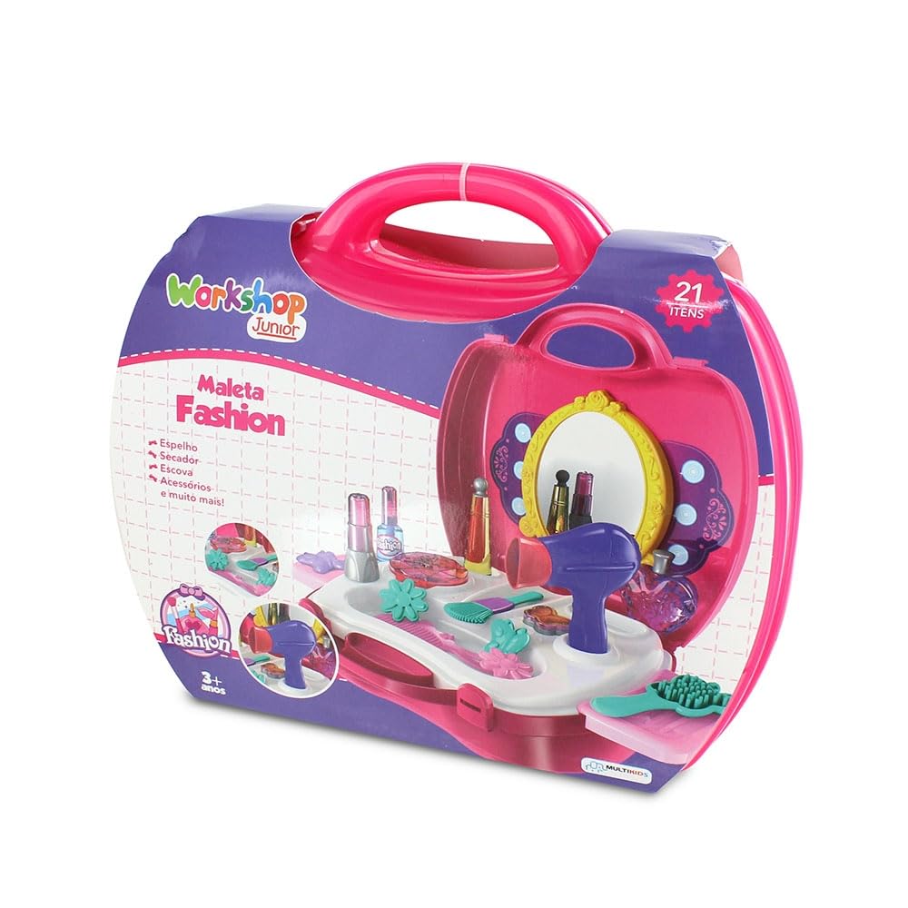 Maleta Workshop Junior Fashion com 21 Itens Indicado para +3 Anos