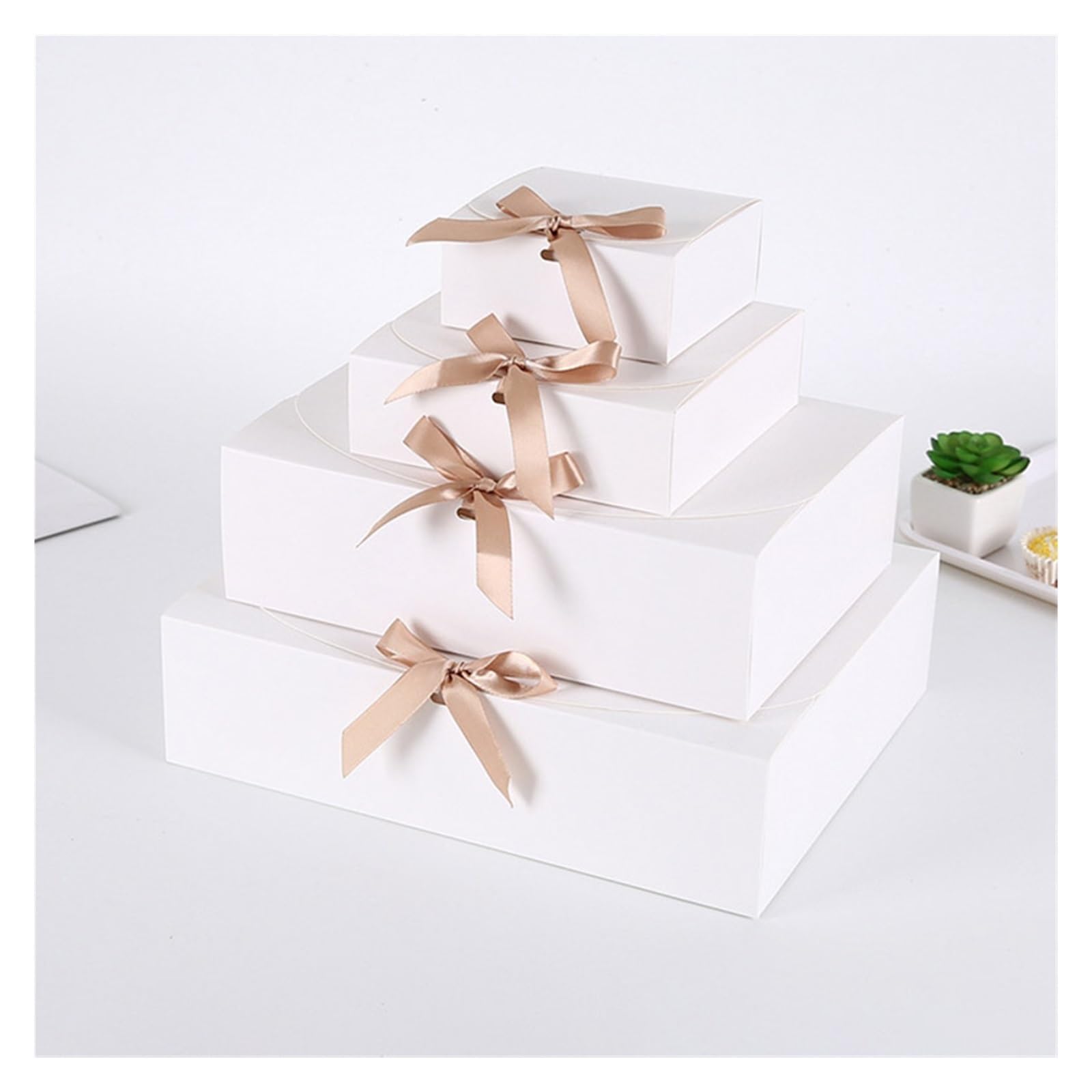 Sacchetti carta regalo kraft Confezione regalo in carta kraft fai-da-te da 10 pezzi Scatole di cioccolato for caramelle di Natale di Halloween Custodia for torta di luna Decorazione for bomboniere for
