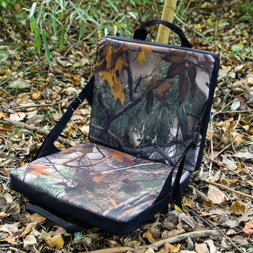 Stadium Seat Cushion - Outdoor Portable Camping Cushion | Folding Chair Cushions | Camping Cushion With Backrest | Back Support Wide Padded | Folding Seat For Sports Events Outing Camping Travelling H
