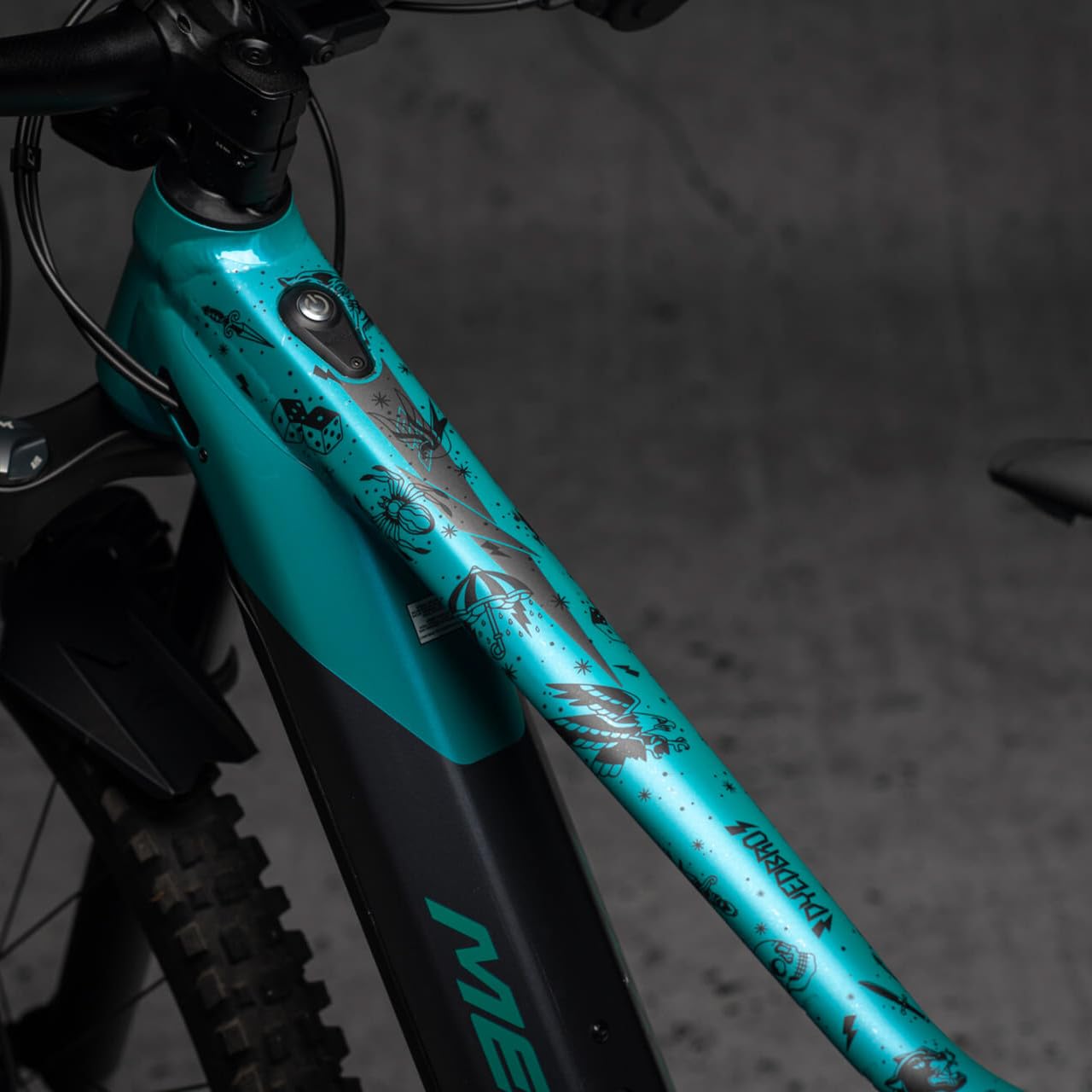 Dyedbro Film de protection pour cadre VTT électrique Blanc