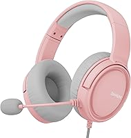 Vista 9 de BINNUNE Gaming Headset with Mic for PS4 PS5 Xbox Series X S Xbox 1 PC NS, Wired Gaming Headphones with Microphone for PS 4 5 Xbox1 Blanco