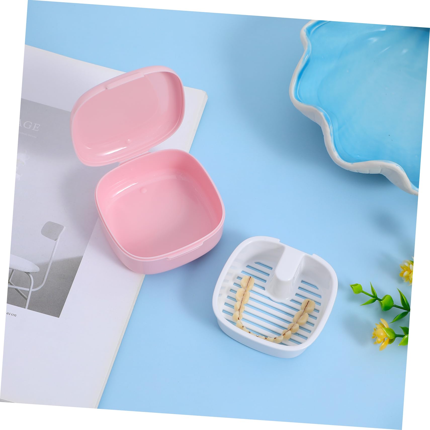 Scatola Porta-Dentiera Da 5 Pezzi Contenitore Per Denti Finti