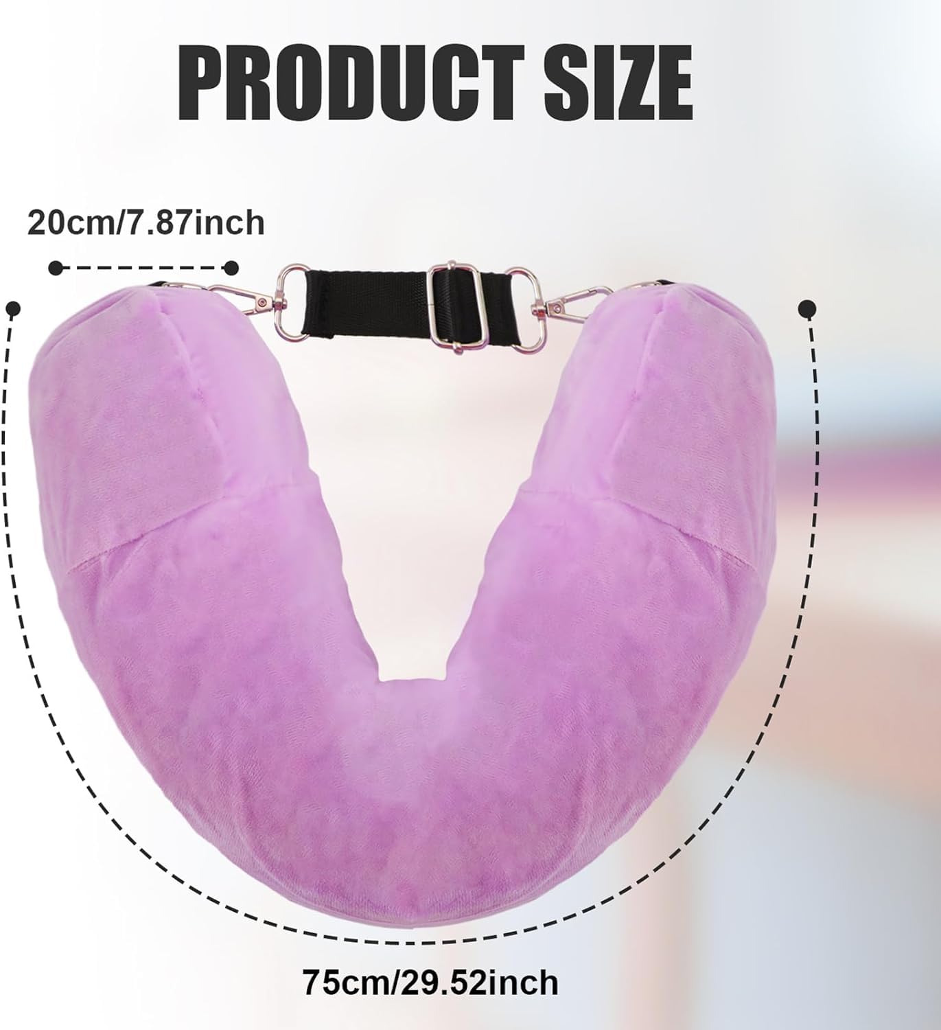 Reisekissen Nackenkissen Flugzeug Füllbares Reisekissen Reise-Nackenkissen Mit Aufbewahrung Für Kleidung Reiseutensilien(Purple)