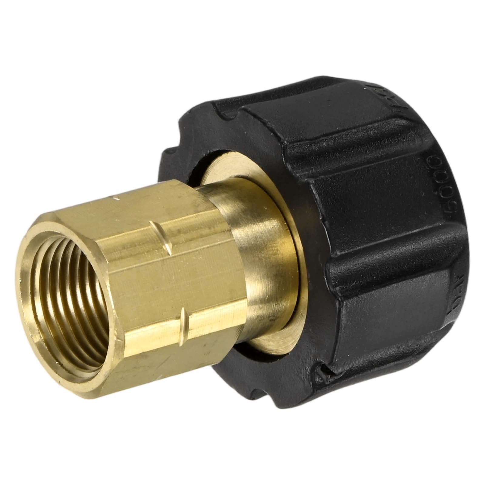 M METERXITY 1-Pack Pressure Washer Fittings, M22 15mm Female to 3/8 Inch Female Thread Hose Adapter for Pressure Washer Gun/Hose, Brass Connector Coupler