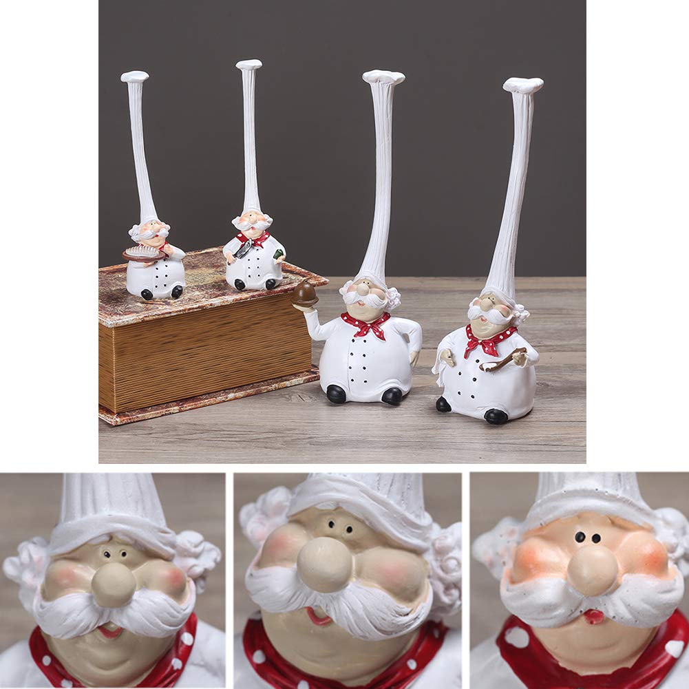 Statue da Chef per la Decorazione della Cucina, Scultura in Resina da Tavolo per Il Piano di Lavoro della casa, Regalo da Collezione per inaugurazione della casa, Grande